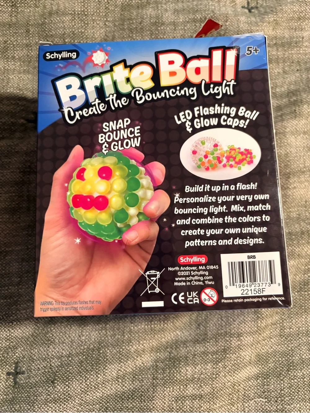 Brite Ball Neon Glow Party Toy - Orange & Green
